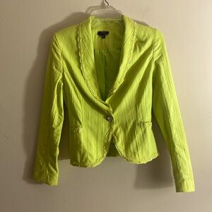 Vintage Lime Green Fray Jacket